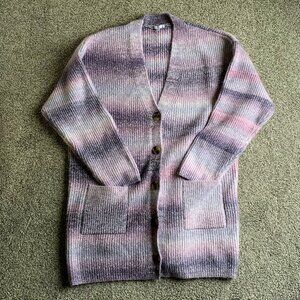 Heart N Crush Duster Cardigan - Purple